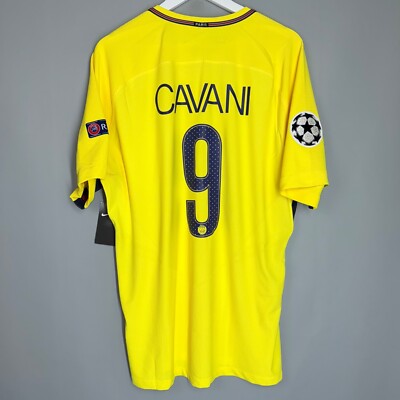 NWT PSG PARIS SAINT 2017/2018 AWAY PLAYER ISSUE SHIRT NIKE XXL #9 CAVANI 