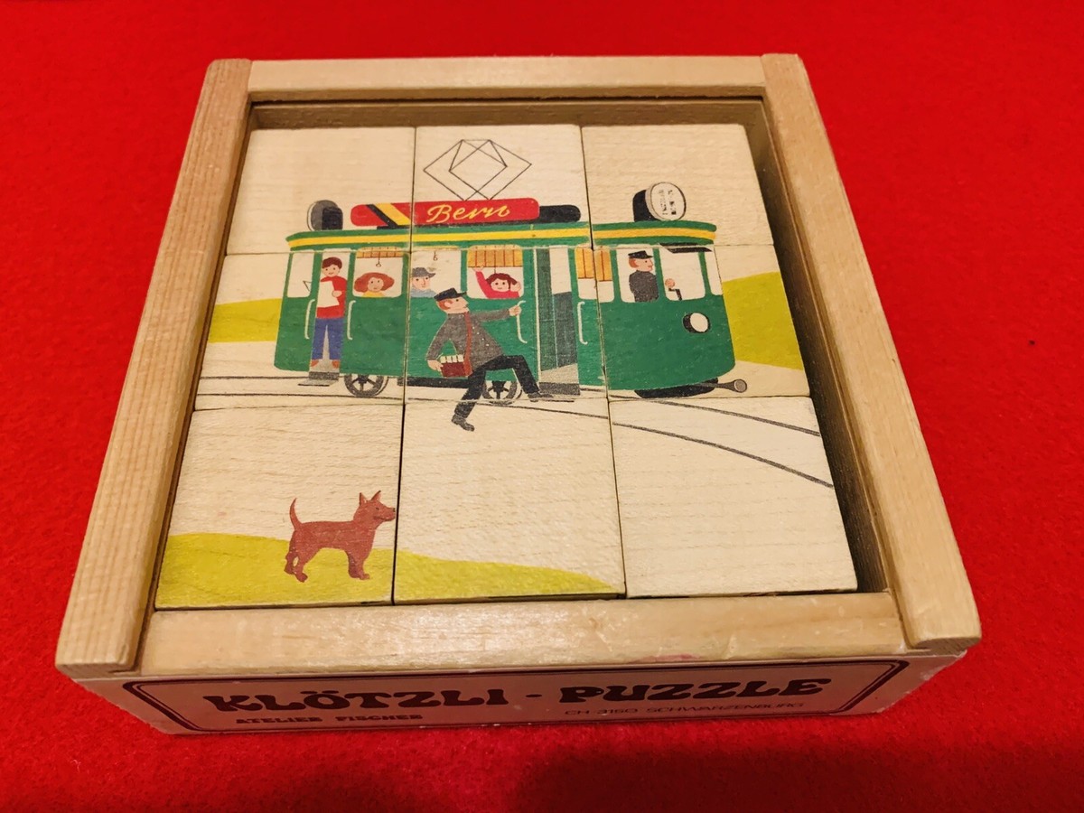 Klotzli Puzzle 木製キューブパズル　アトリエフィッシャー Klotzli Puzzle Atelier Fischer, Wooden Cube 6-in-1 Puzzle