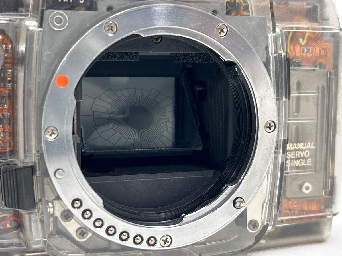Pentax SF1/SFX Transparent 35mm film camera demonstrator
