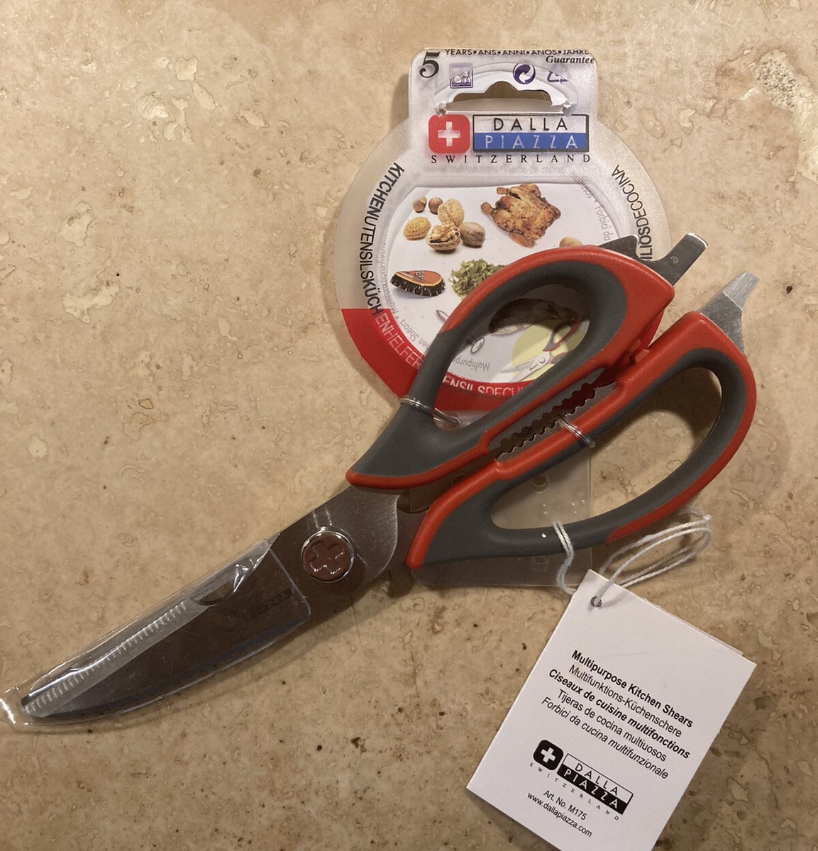 DALLA PIAZZA Switzerland Multipurpose Kitchen Scissors NWT Multi