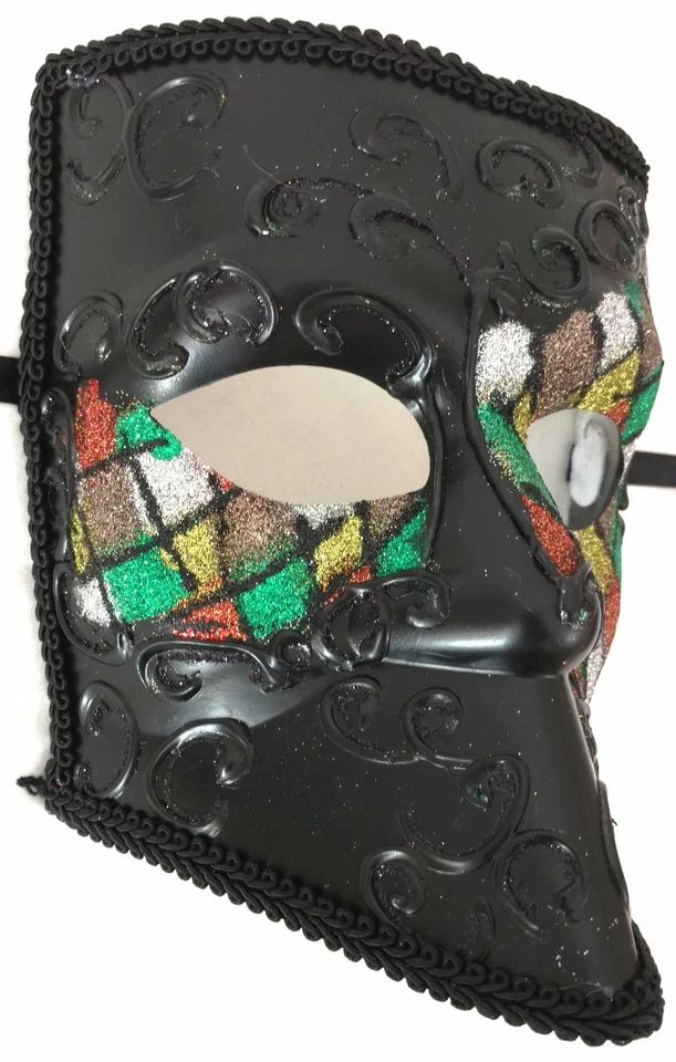 Masquerade Mask Mens Knight Halloween Carnival Renaissance Mardi Gras Costume - Image 3 of 4