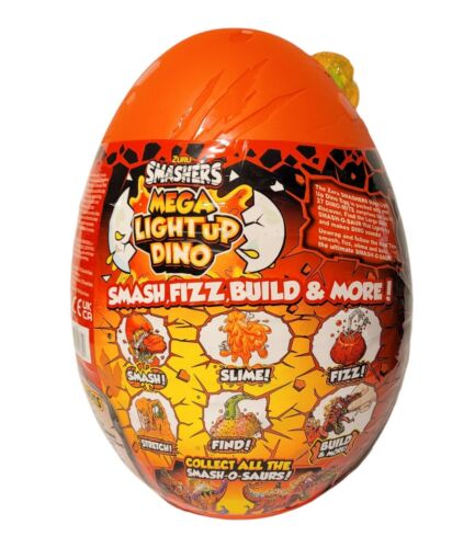 Zuru Smashers Mega Light Up Dino Egg 27 Sorprese Serie 4 Esclusivo Osso Giallo - Foto 3 di 12
