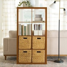 Better Homes & Gardens 8-Cube Storage Organizer in Rustic Gray with 4 Linen Fabric Bins — listing 6
