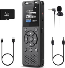 96GB Digital Voice Recorder One Click, HD Recording Easy Control Voice Recorder