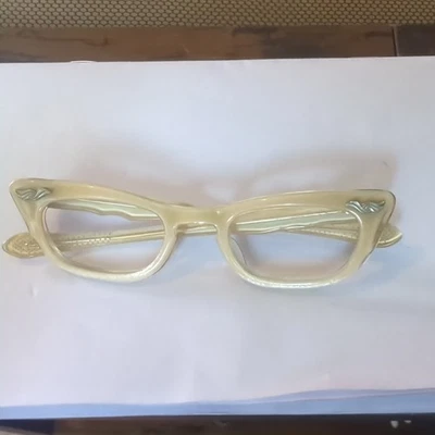 VINTAGE 50's 60s CAT EYE Frames ~42x22 Retro Glasses - Image 1 of 4