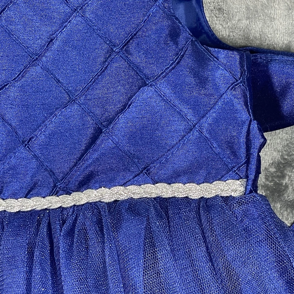 Vestido Marmellata Niñas 3T Azul Brillante Tul Fiesta Vacaciones Formal Navidad Cumpleaños Foto 3 de 4