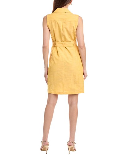 Sharagano Tie Waist Shirtdress Women's Yellow 14 - Bild 2 von 3