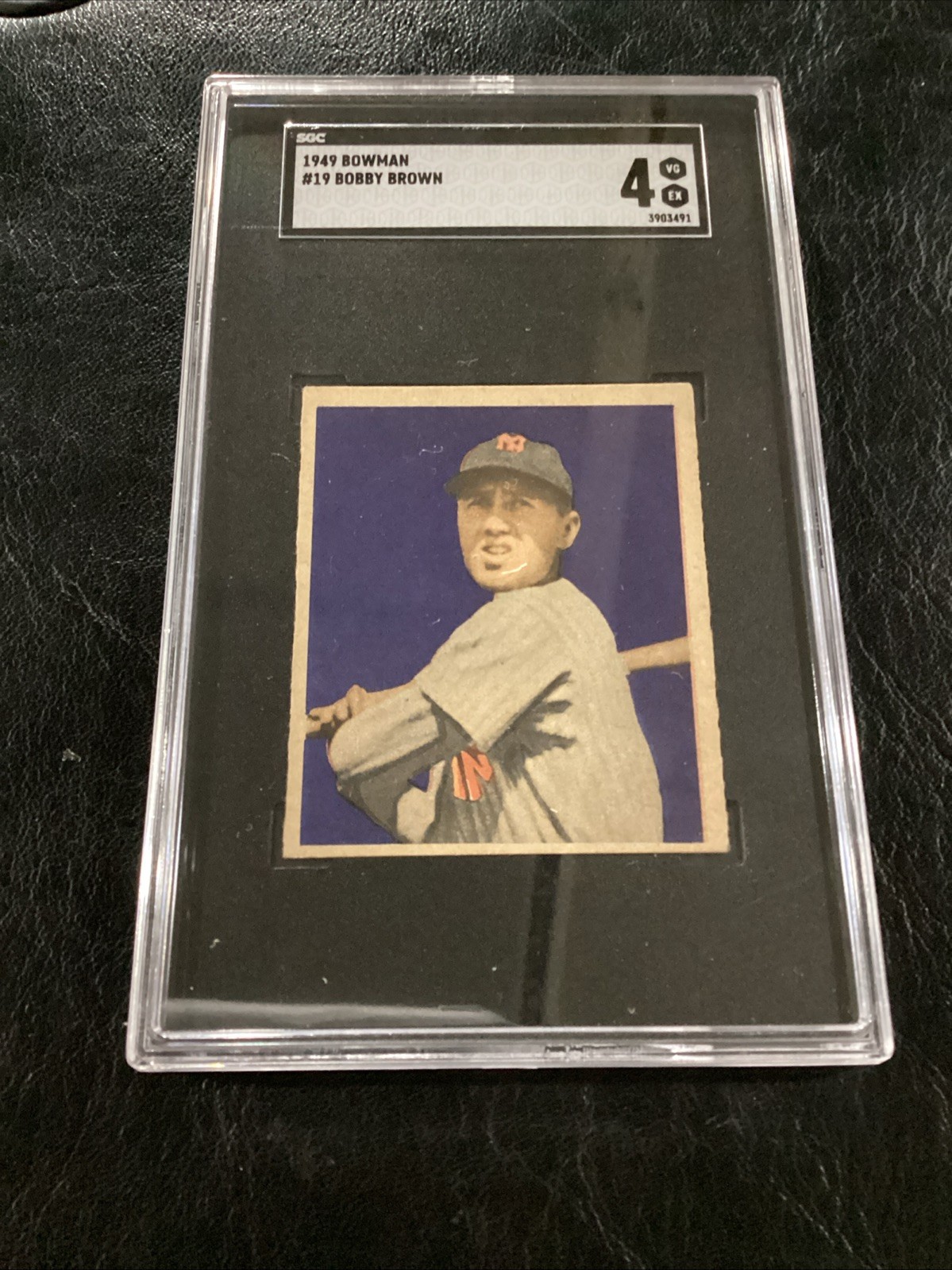1949 Bowman Bobby Brown #19 NY Yankees SGC 4 Low Pop Set Break Rare VTG Card MLB