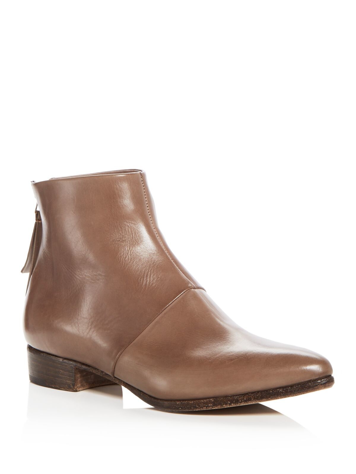 ALBERTO FERMANI Womens Creta Brown Bellina Block Heel Leather Heeled Boots 38.5