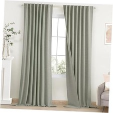 Sage Green Linen 100 Blackout 52"W x 84"L Pack of 2 Light Sage Green