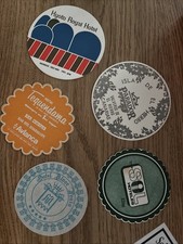 5 X 70er Jahre Hotel Bierdeckel Hotels Kyoto,  Tequendama, Parador, SOL Hotels