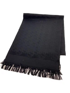 Foulard homme GUCCI noir motif complet soie occasion