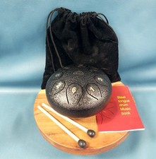 New/Open East Track Steel Tongue Drum Set W/ Music Book/Pouch