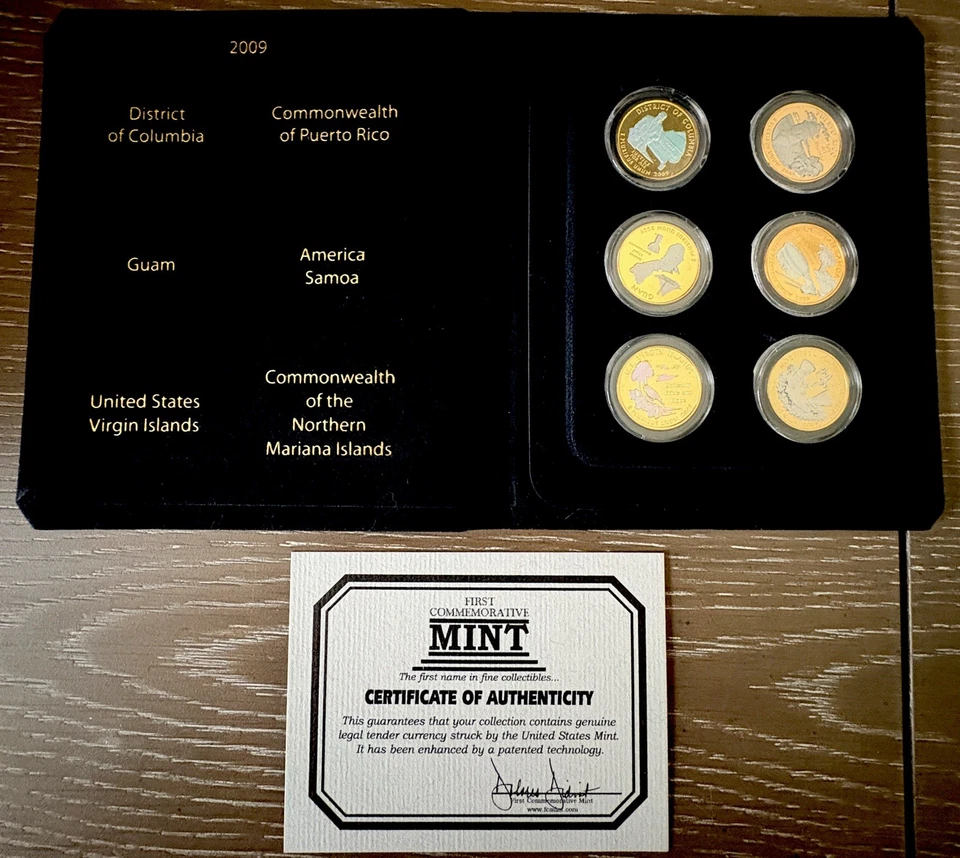 2009 US Mint District of Columbia & US Territories Quarters Gold Halo Edition - Image 2 of 2