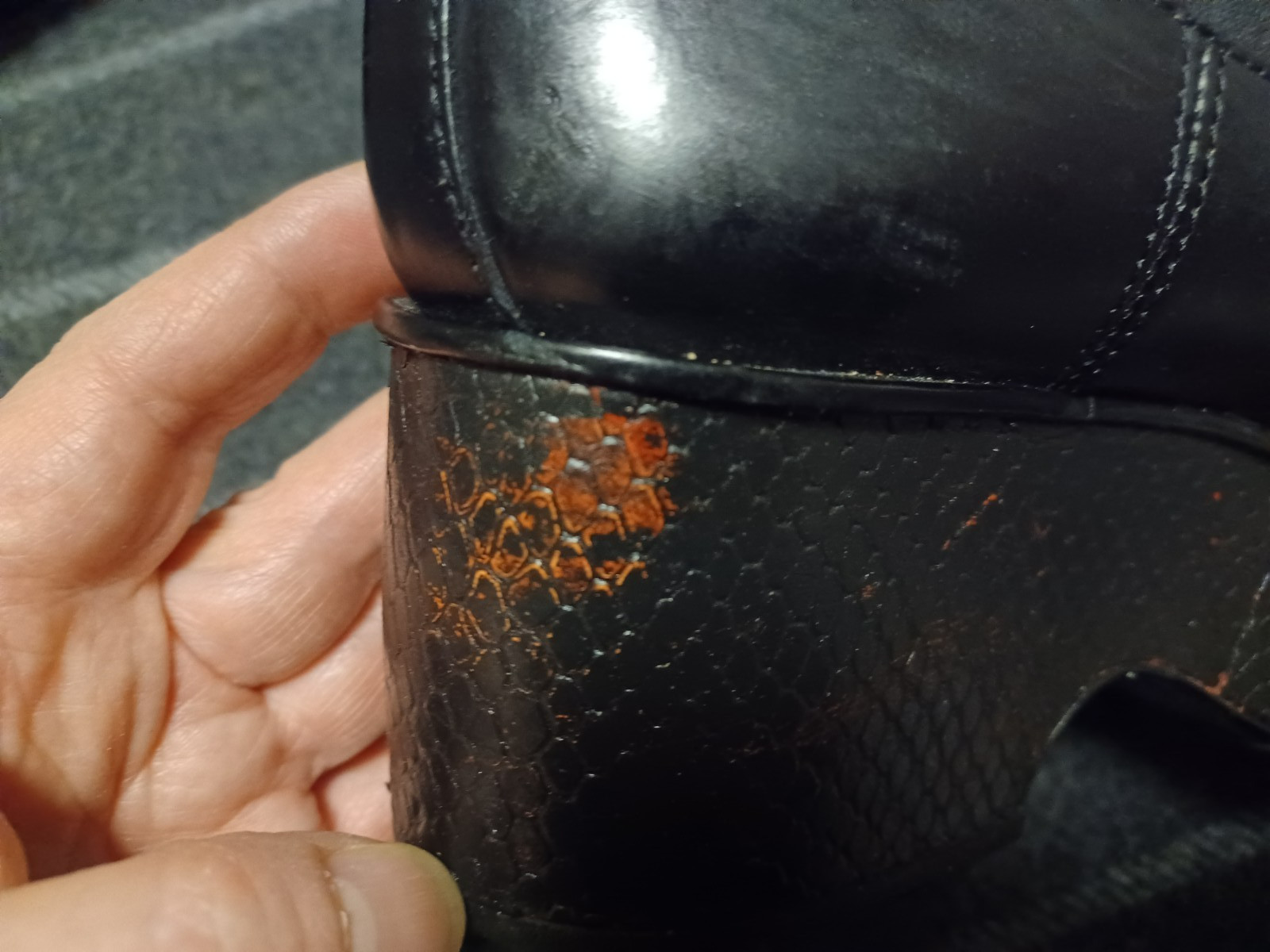 Dries Van Noten BLACK LEATHER PYTHON Platform Boo… - image 7