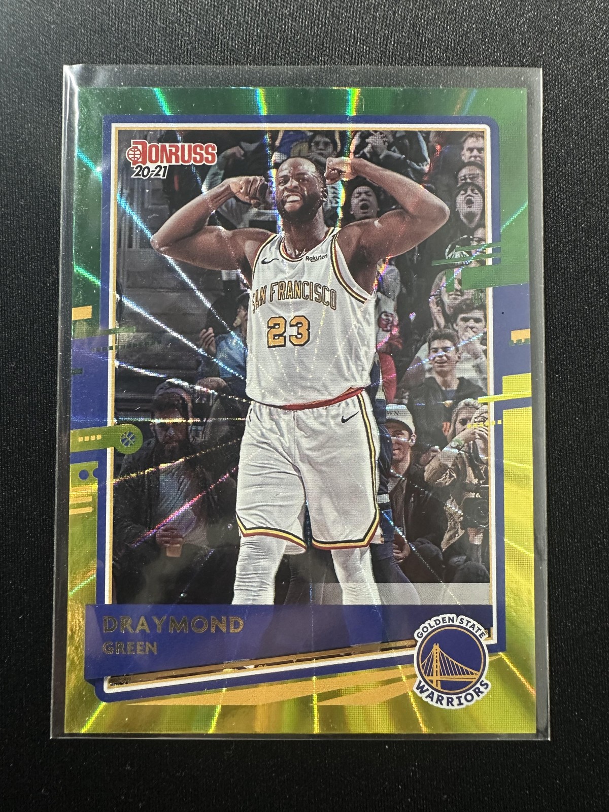 2020-21 Donruss #163 Draymond Green Holo Green and Yellow Laser