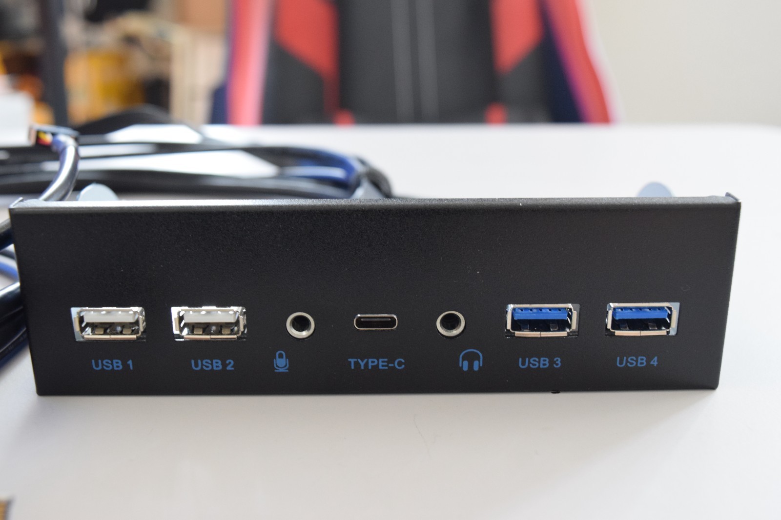 MZHOU Front Panel USB 3.1 Type C -2 USB3.0 - 2 USB2.0 Hub+HD Audio 3.5mm - 2025