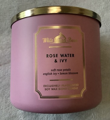 Bath & Body Works 3 WICK CANDLE ROSE WATER & IVY