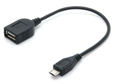 USB 2.0 Hi-Speed OTG Adapterkabel 0,15m A-Buchse - Micro B-Stecker On-the-Go