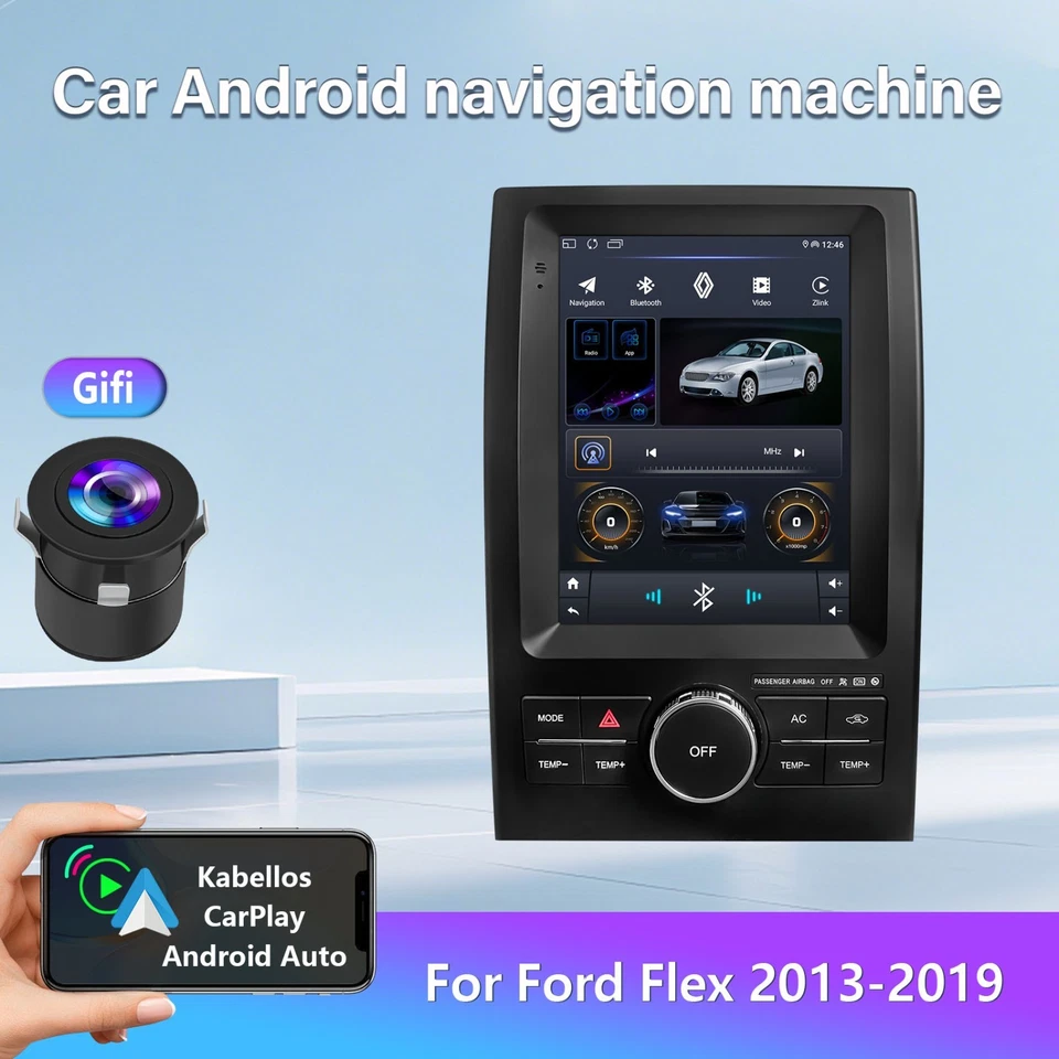 For 2013-2019 Ford Flex 9.7" Android 13 Carplay Car Stereo Radio GPS Navi WIFI - Image 4 of 4