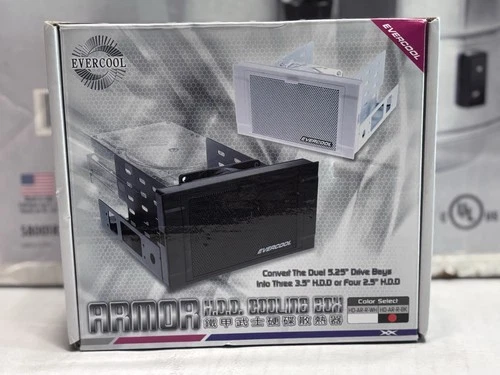 Evercool Black Armor Hard Drive HDD Cooling Box for 3x 3.5" HDD