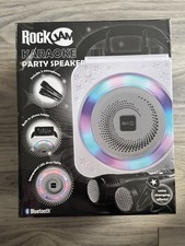 RockJam Karaoke Party Speaker with 2 Mics LED Lights Portable- Bluetooth Connect