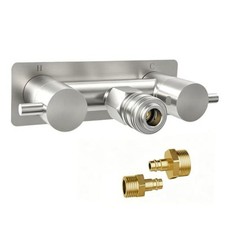 All Metal RV Shower Faucet, 4" Camper Shower Faucet Valve Diverter, RV Shower