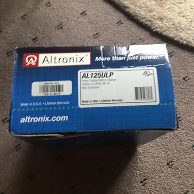 Altronix AL125ULP Power Supply/Battery Charger 12/24VDC 1A Gray Wall Mount
