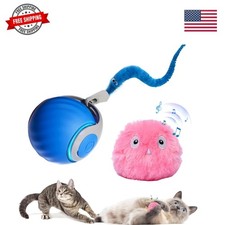 2 Pcs Speedy Tail, Interactive 2.0 Cat Toy Ball for Indoor, Automatic Speedy ...