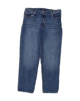 CHAPS Boyfriend schmale gerade Damenjeans US 12 Large W31 L28 blau Baumwolle AJ03