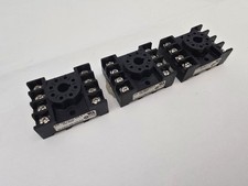 3PC Allen-Bradley 700-HN125 Relay Socket Base 10A 300V 8Pin Series A DIN Mount