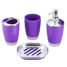 Bathroom Accessories Set 4 Pieces, Bath Set Tumbler Set Toiletries9117