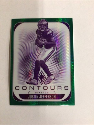 2025 Panini Phoenix - Contours Justin Jefferson #21 Green Hyper /199