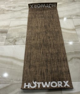 HOTWORX Non-Slip Foam Yoga Mat Rectangle Brown Black for Yoga