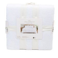 New Peri Home Chenille Star Pattern 3-Pc. Full/Queen Comforter Set White