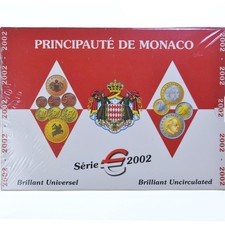 [#1177551] Monaco, Set 1 cts. - 2 Euro, Rainier III, 2002, BU, MS
