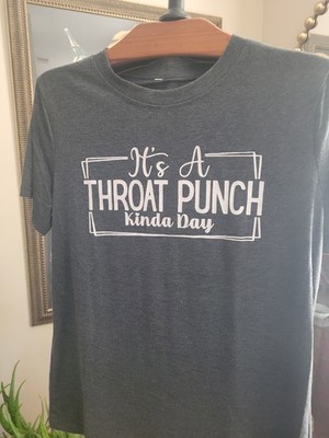 Super Soft ''Throat Punch'' T-Shirt Gray Large