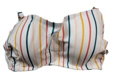 Shade  Shore Bikini Top Womens 38D White Multi Stripe Underwire