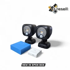 Ring Smart Lighting Motion Activated Outdoor LED Spot Light 2-Pack Bridge Black