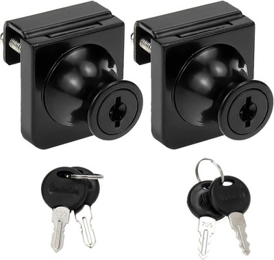 LC LICTOP No Drill Showcase Lock for 0.2-0.3 Inch Glass, Key Different - Door to