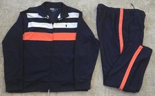 Polo Ralph Lauren Men's XL Jogger Track Suit Navy White Orange Jacket Pant Set