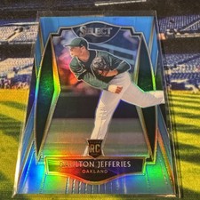 2021 Panini Select Daulton Jefferies #105 Carolina Blue Prizm Rookie 14/35 As