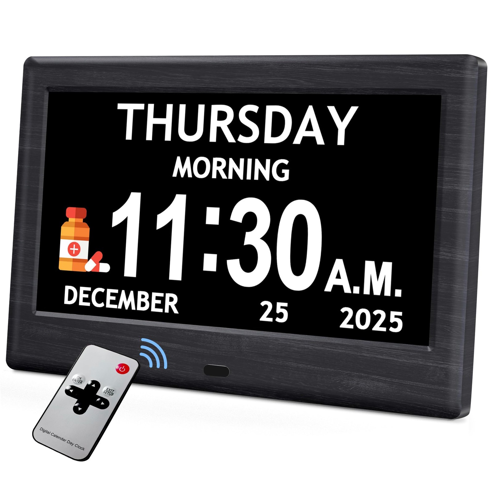 7'' Dementia Clock For Seniors, Large Display Digital Clock With Date, Time, ...