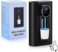 Automatic Mouthwash Dispenser Wall Mount Touchless 18oz Bathroom Magnetic Cups