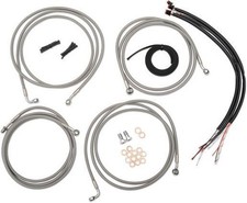 La Choppers LA-8005KT2B-19 Complete Handlebar Cable/Brake & Clutch Line/Wire Kit
