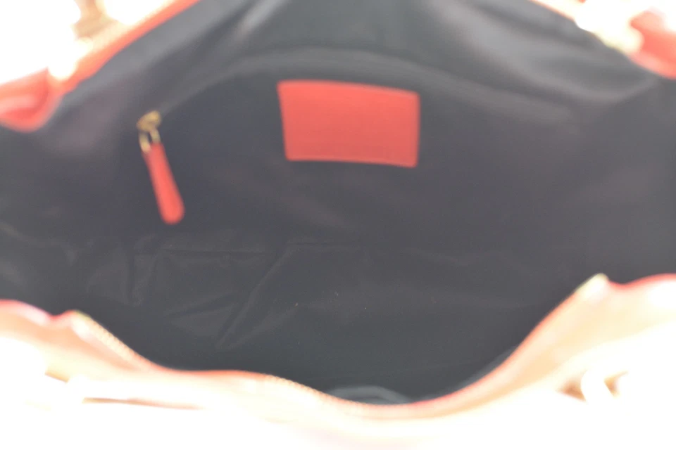 COACH Orange Coated Canvas & Leather Painted Dot Tote Satchel Bag #29432 Handbag - Image 4 of 4