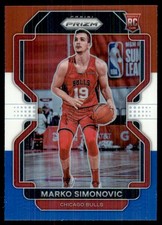 2021-22 Panini Prizm Prizms Red White and Blue Marko Simonovic Chicago Bulls