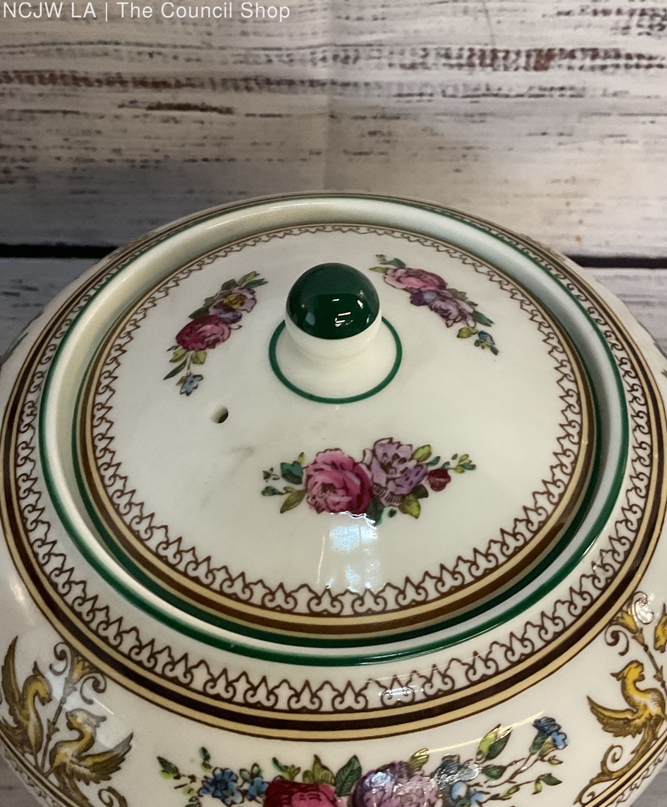 Wedgwood Columbia Bone China Floral Teapot Multicolor