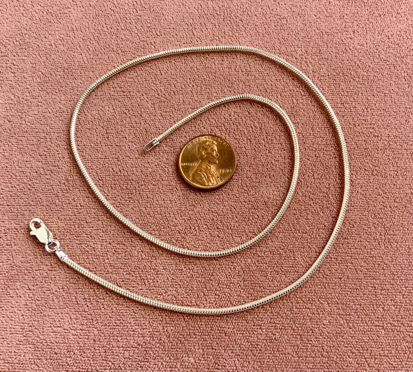 Solid Sterling Silver 925 Snake Chain Necklace 1.… - image 7