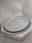 Blue Tint Pyrex 812 A-1 Oval Baking Dish Serving Tray Platter Vtg